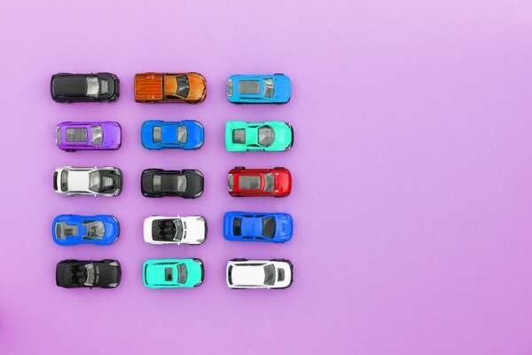 Lined up cars